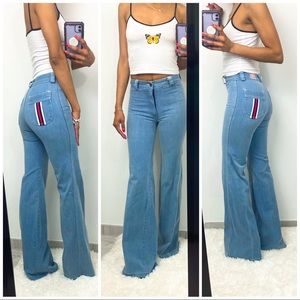 VTG 70’s Disco Jeans High Waist Bell Bottom Jeans Size 26